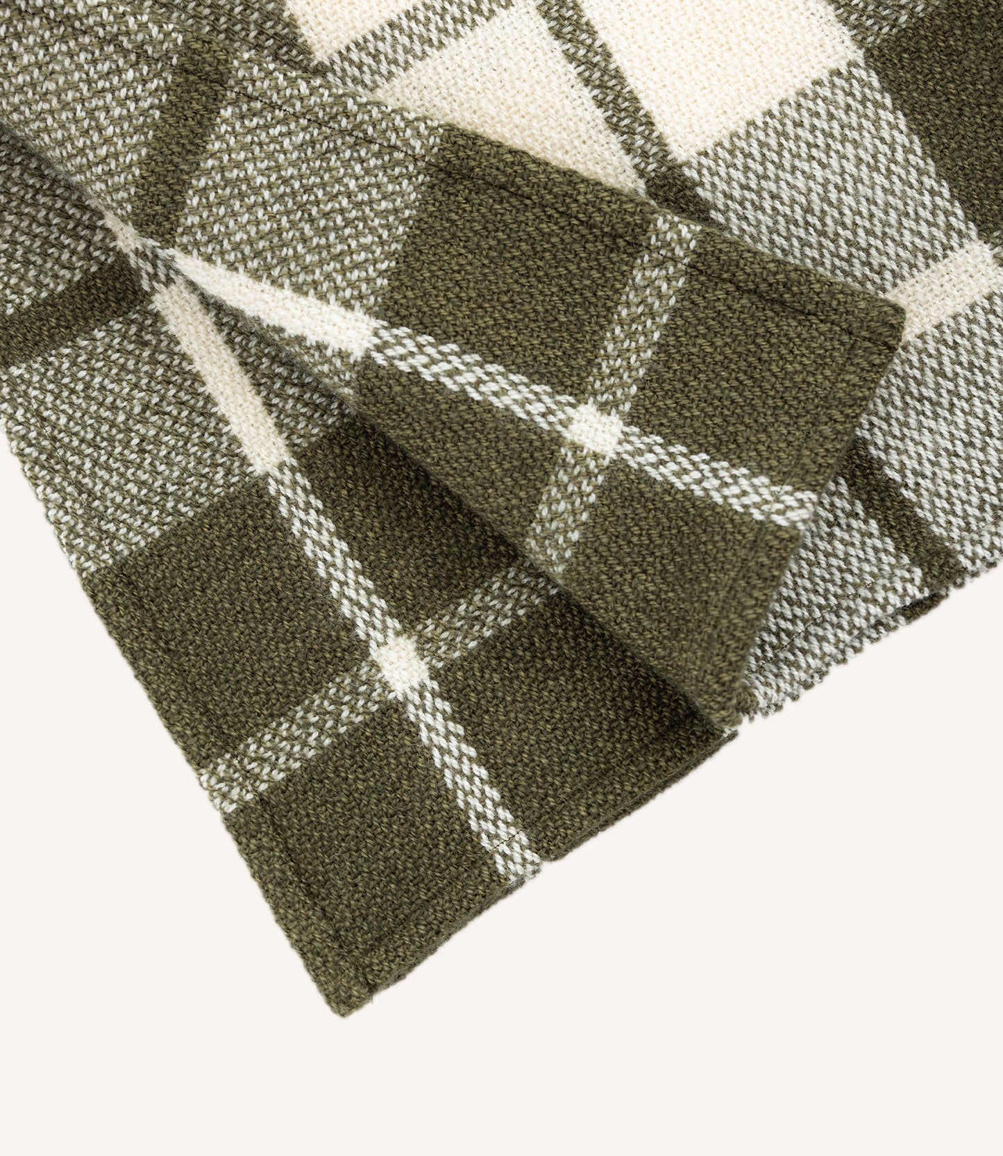 THROW SALLY GREEN AND WHITE MEDIUM