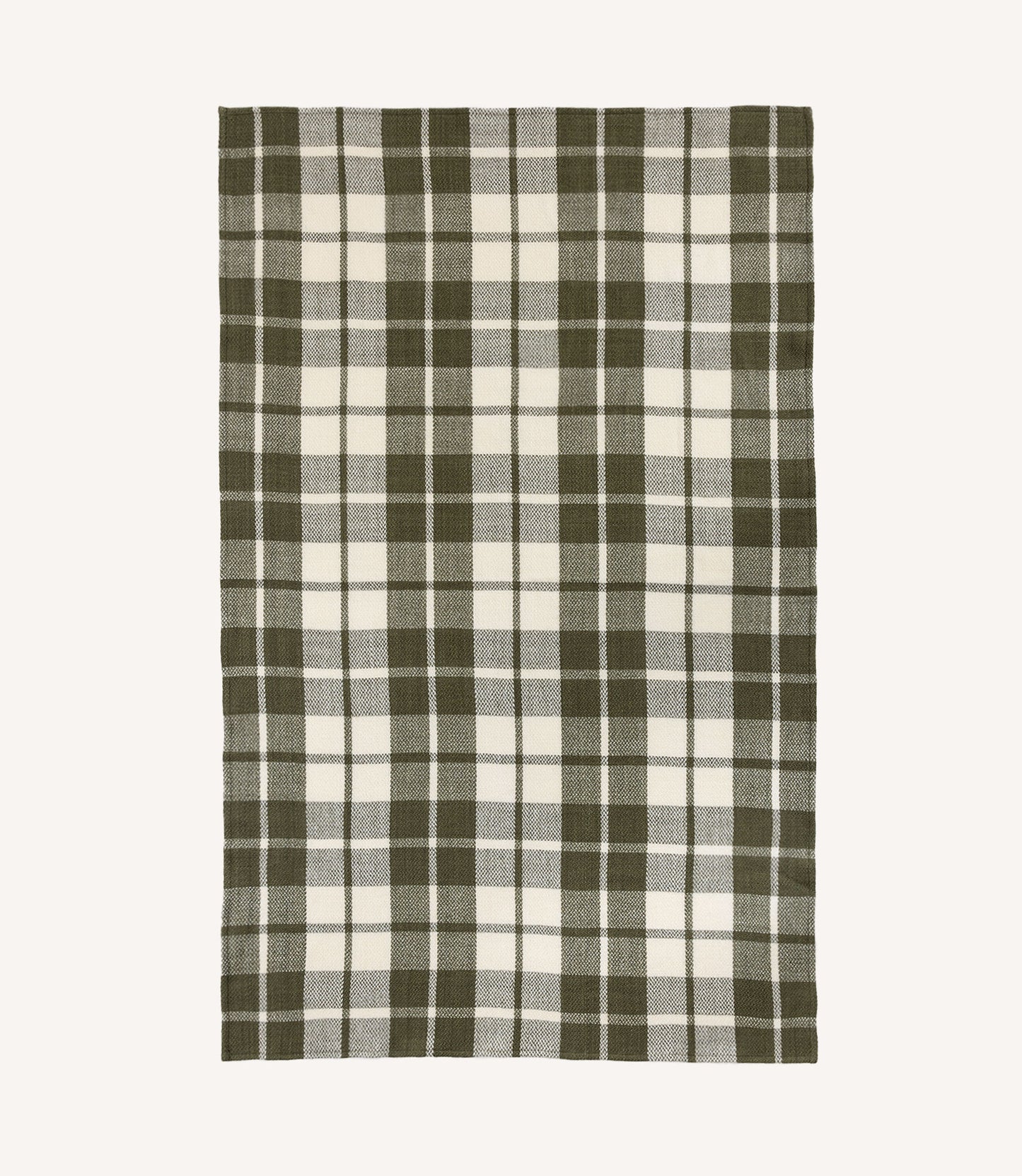 THROW SALLY GREEN AND OFF WHITE