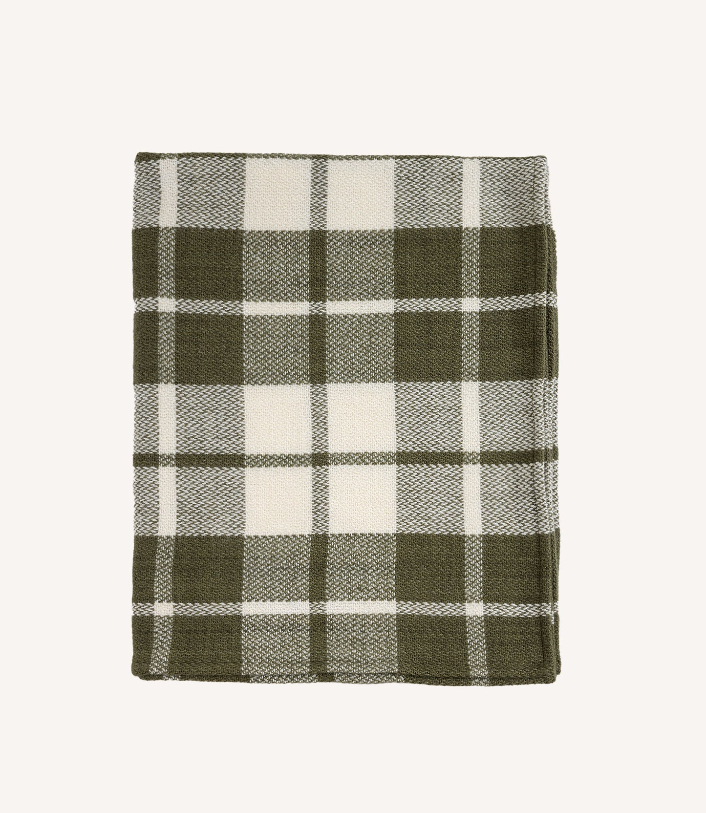 THROW SALLY GREEN AND OFF WHITE