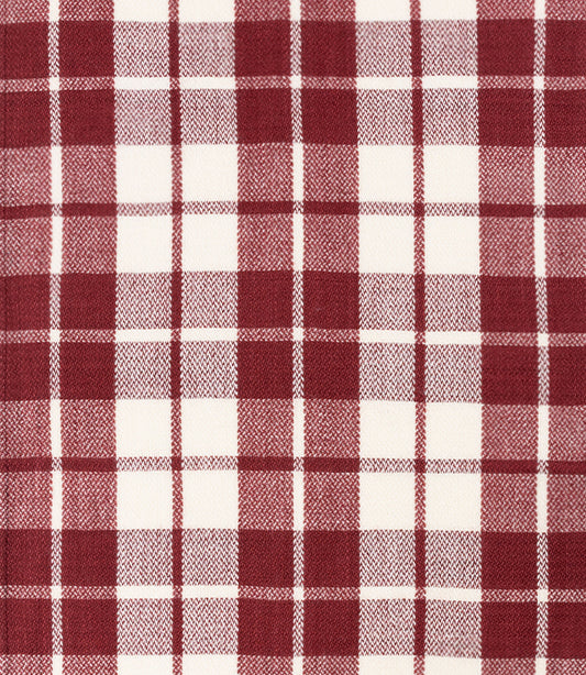 THROW SALLY BURGUNDY AND OFF WHITE MEDIUM